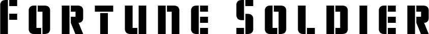 Preview of the Fortune Soldier Title font
