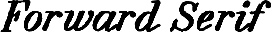 Anteprima del carattere Forward Serif Bold PERSONAL Regular