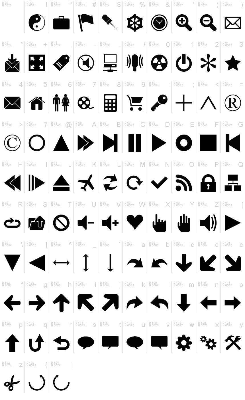 Font 90 Icons font | Fonts2u.com