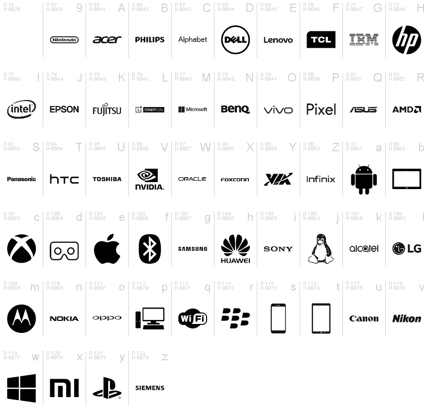 Font Logos Technology font | Fonts2u.com