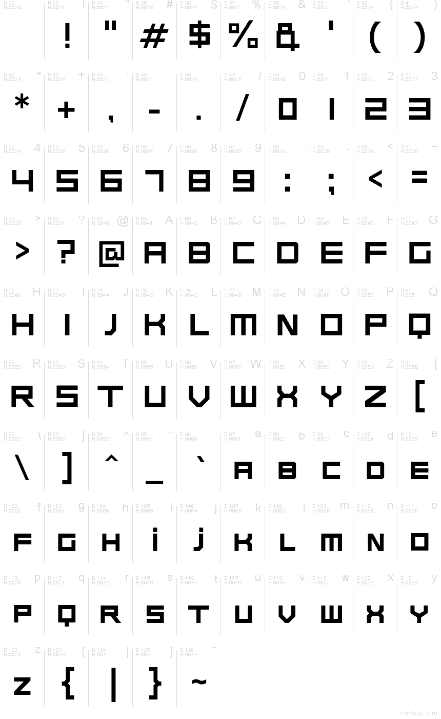 Latin de base - Table de caractères