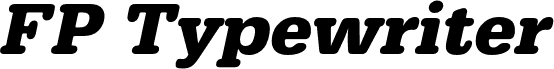FP Typewriter DEMO Bold Italic