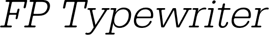 FP Typewriter DEMO Light Italic