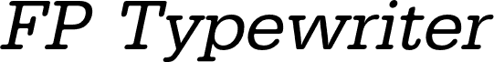 FP Typewriter DEMO Regular Italic