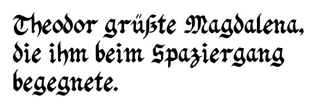 Fraktur Handschrift Carattere
