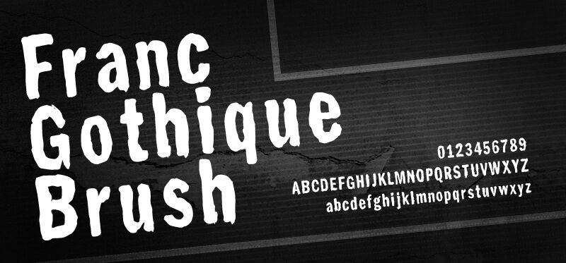 Franc Gothique Brush Czcionka