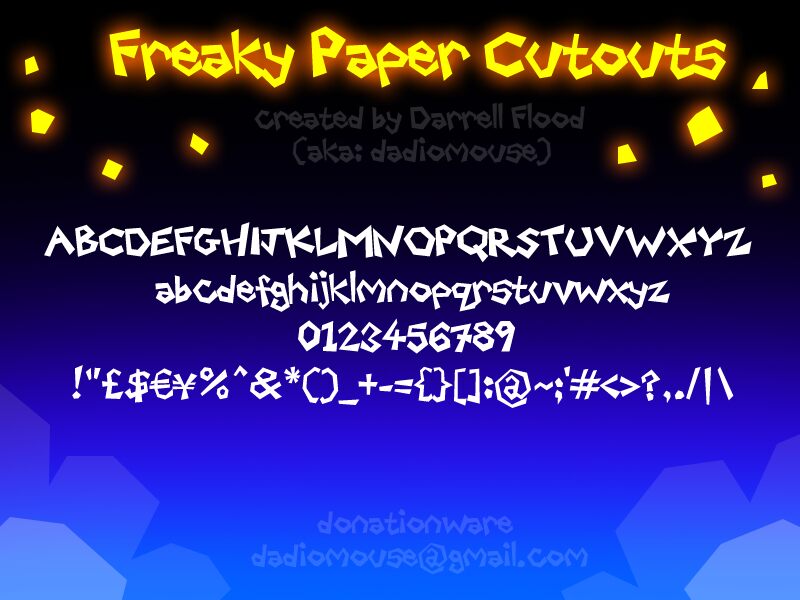 Freaky Paper Cutouts Font