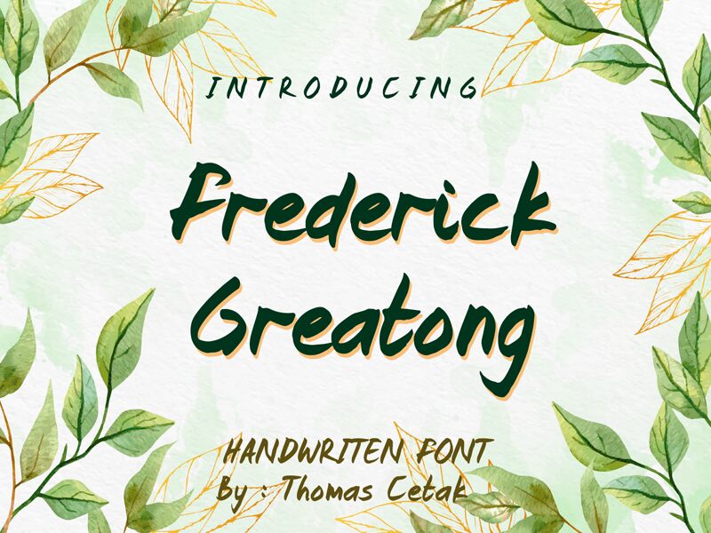 Frederick Greatong Schriftart