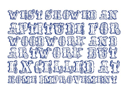 FredWildWest Schriftart