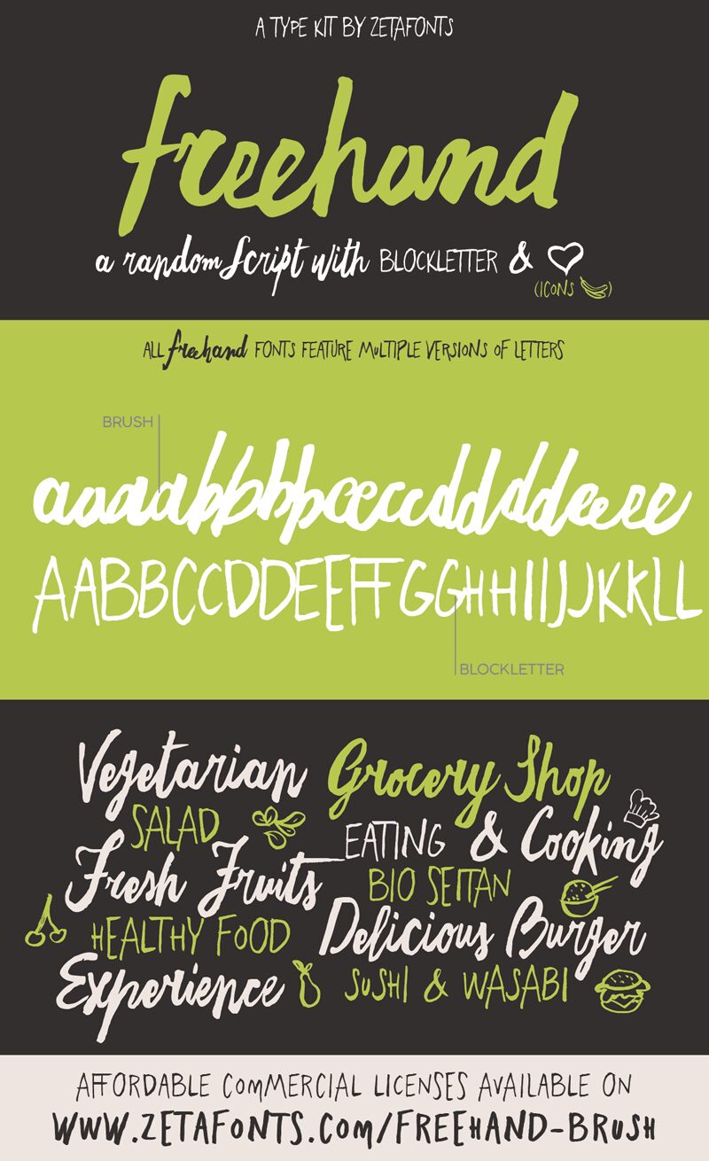 Freehand Blockletter Schriftart