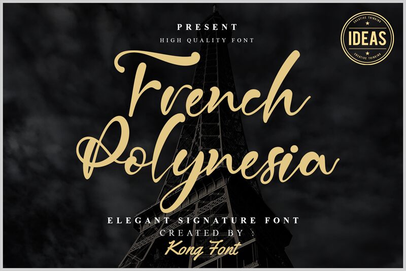 French Polynesia Schriftart