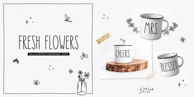 FRESH FLOWERS Schriftart