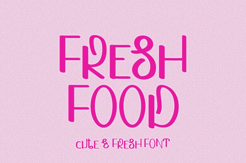 FRESH FOOD Druh písma