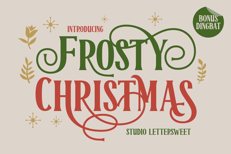 Frosty Christmas Schriftart