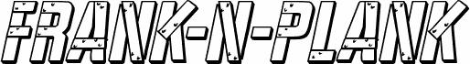 Frank-n-Plank 3D Bold Italic