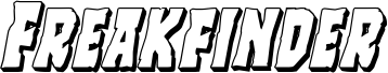 Preview of the Freakfinder 3D Italic font