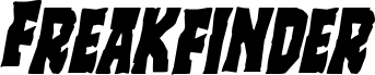 Preview of the Freakfinder Staggered Italic font
