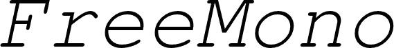 Free Monospaced Oblique