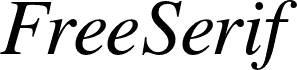 Free Serif Italic