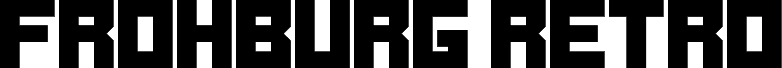 Preview of the Frohburg Retro Regular font