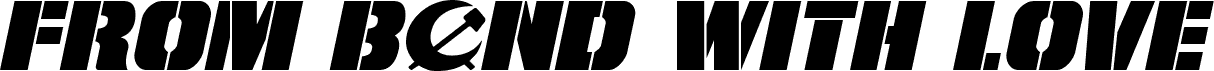 Preview of the From BOND With Love Expanded Italic font