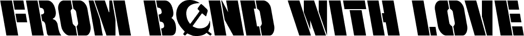 Preview of the From BOND With Love Leftalic font
