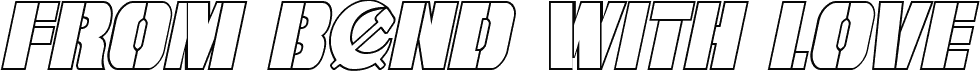 Preview of the From BOND With Love Outline Italic font
