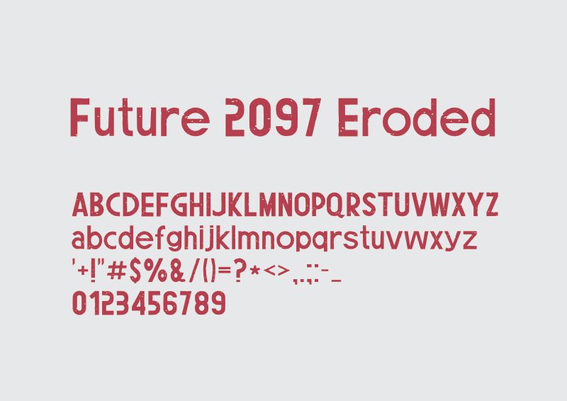 Future 2097 Eroded Font