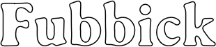 Preview of the Fubbick Outline font