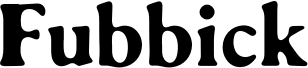 Preview of the Fubbick font