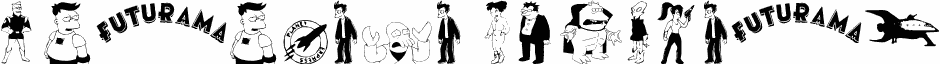 Preview of the futurama dingbats font