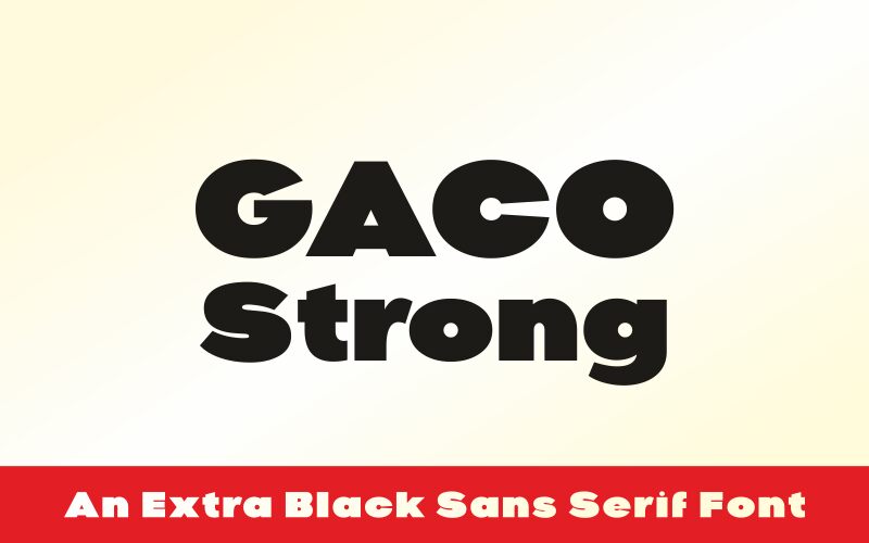 Gaco Strong Schriftart