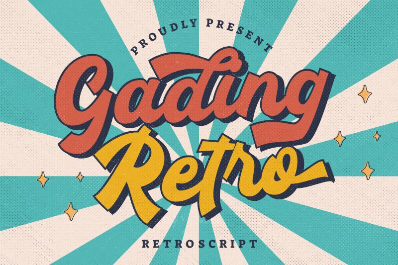 Gading Retro Czcionka