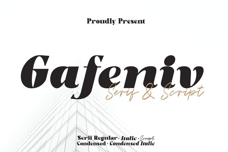 Gafeniv — Prezentace písma