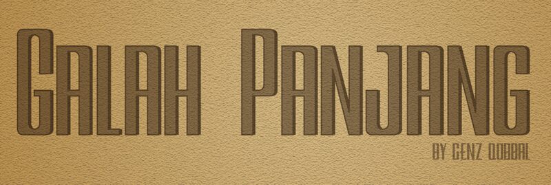 Galah Panjang Schriftart