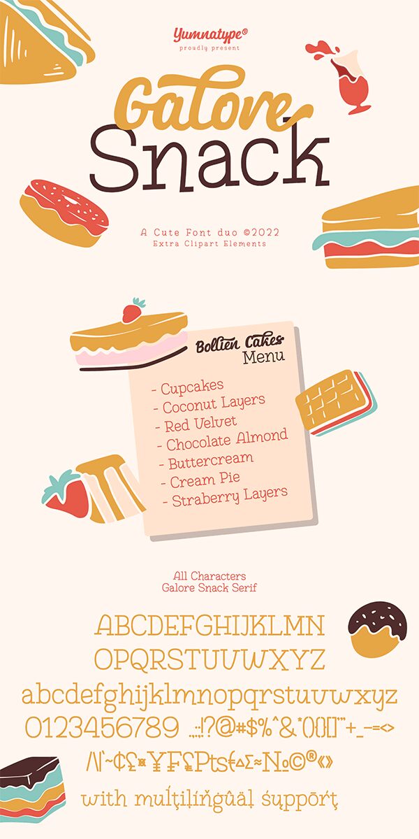Galore Snack Schriftart
