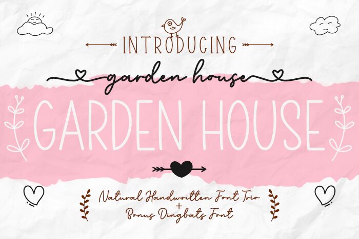 Garden House Signature — Présentation de la police