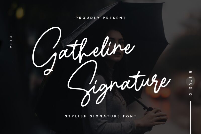 Gatheline Signature Font