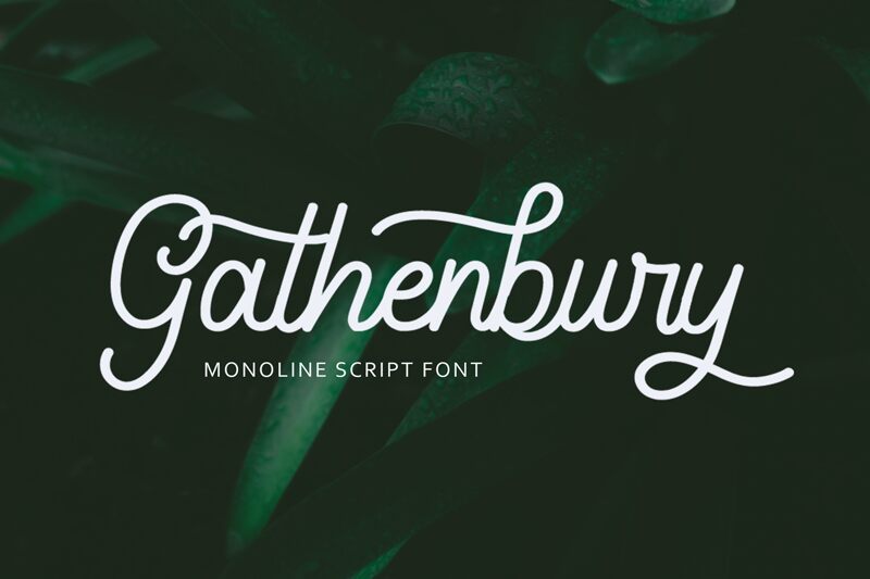 Gathenbury Typeface Czcionka