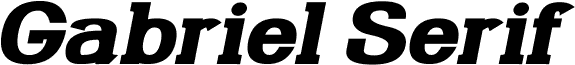 Preview of the Gabriel Serif Bold Italic font