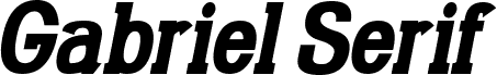 Preview of the Gabriel Serif Condensed Bold Italic font