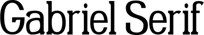 Preview of the Gabriel Serif Condensed font