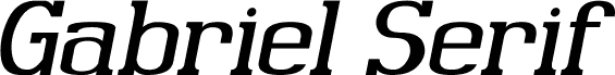 Preview of the Gabriel Serif Italic font