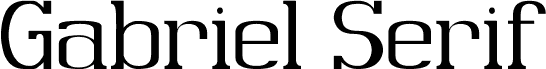 Preview of the Gabriel Serif Thin font