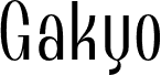 Gakyo Regular