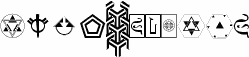 Preview of the GalacticaBats font