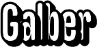 Anteprima del carattere GalberRounded-ExtrudeRight Demo