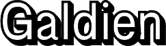 Anteprima del carattere Galdien 3D Demo ExtrudeRight