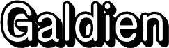 Anteprima del carattere GaldienRounded-ExtrudeRight