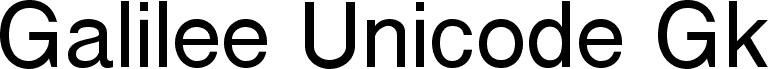 Galilee Unicode Gk